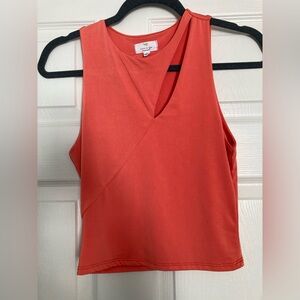 Coral Sleeveless Top